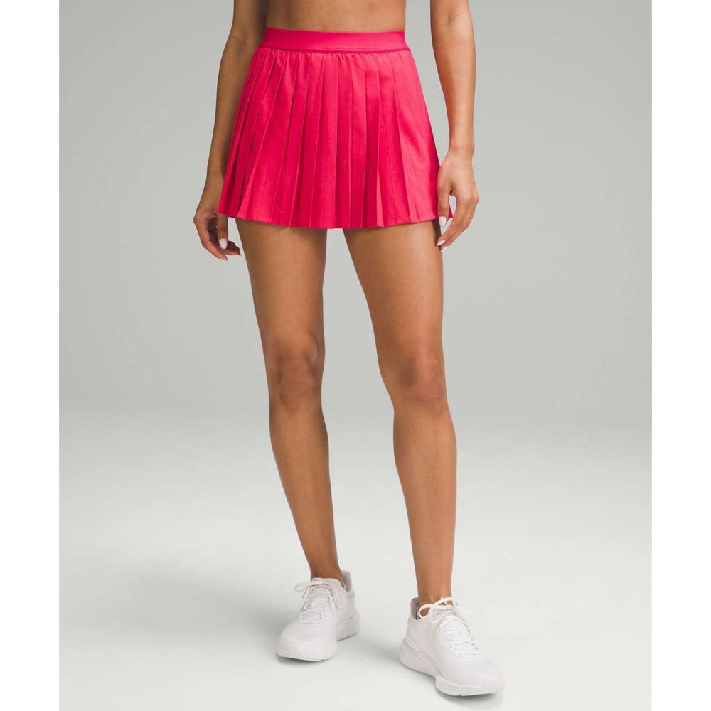 Lululemon High-Rise Pleated Tennis Skirt Skort Cherry Mist Pink